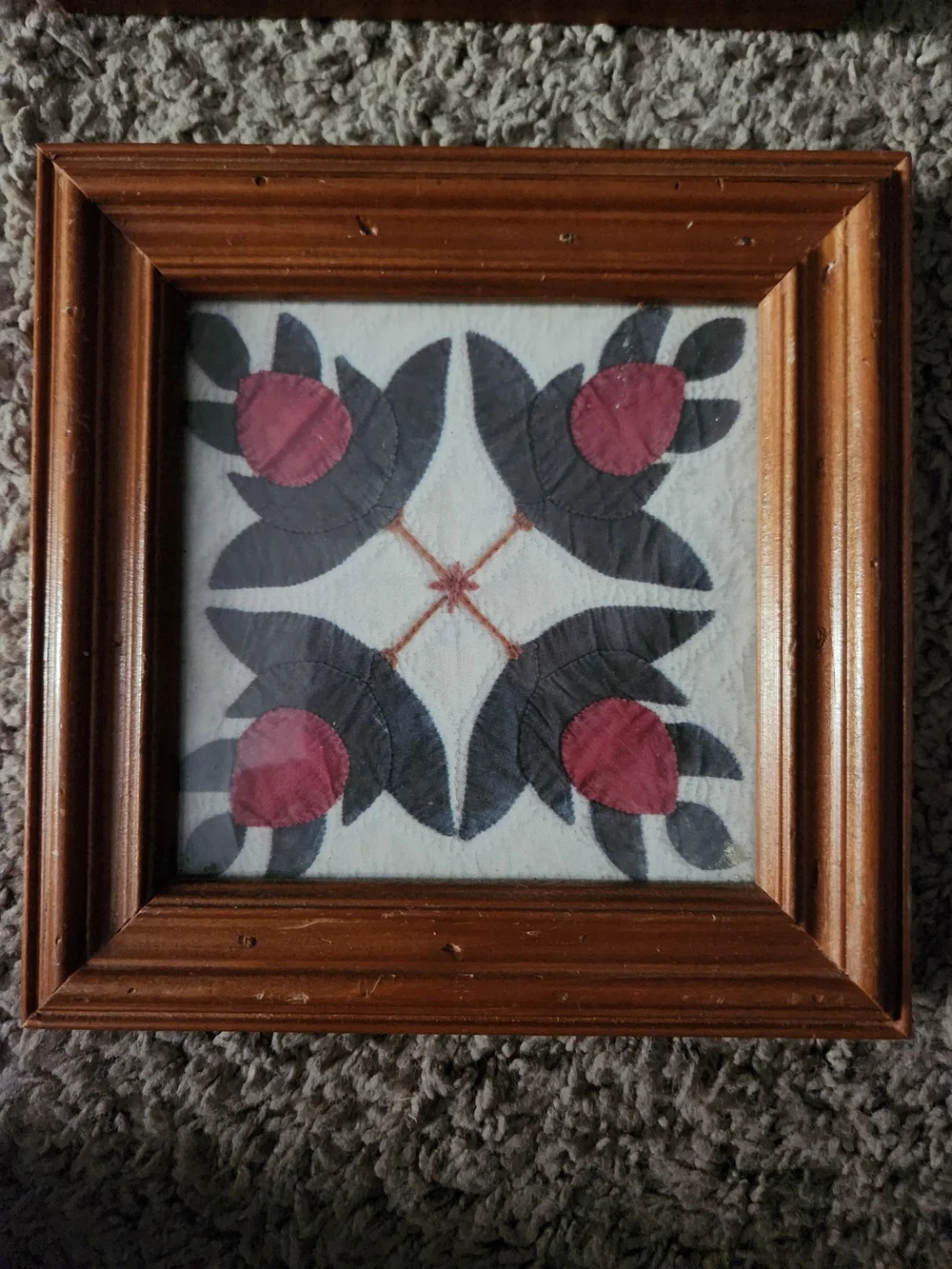 Three-Piece Floral Quilt Framed Wall Art Set